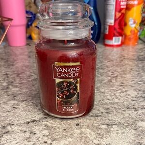 Yankee Candle Large Black Cherry Candle - Never Used - Brand New